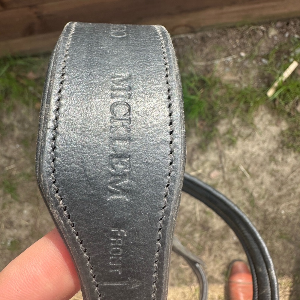 Black cob size Rambo Micklem bridle - Picture 2 of 2